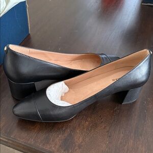 Elegant Black Women's Block Heel Shoes